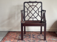 A Late 19th Century Mahogany Chippendale Style Cockpen Armchair