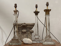 A Late 19th Century Cut Glass Lamp Base