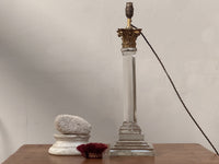 A Late 19th Century Cut Glass Lamp Base