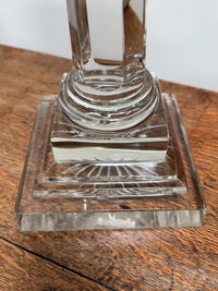 A Late 19th Century Cut Glass Lamp Base
