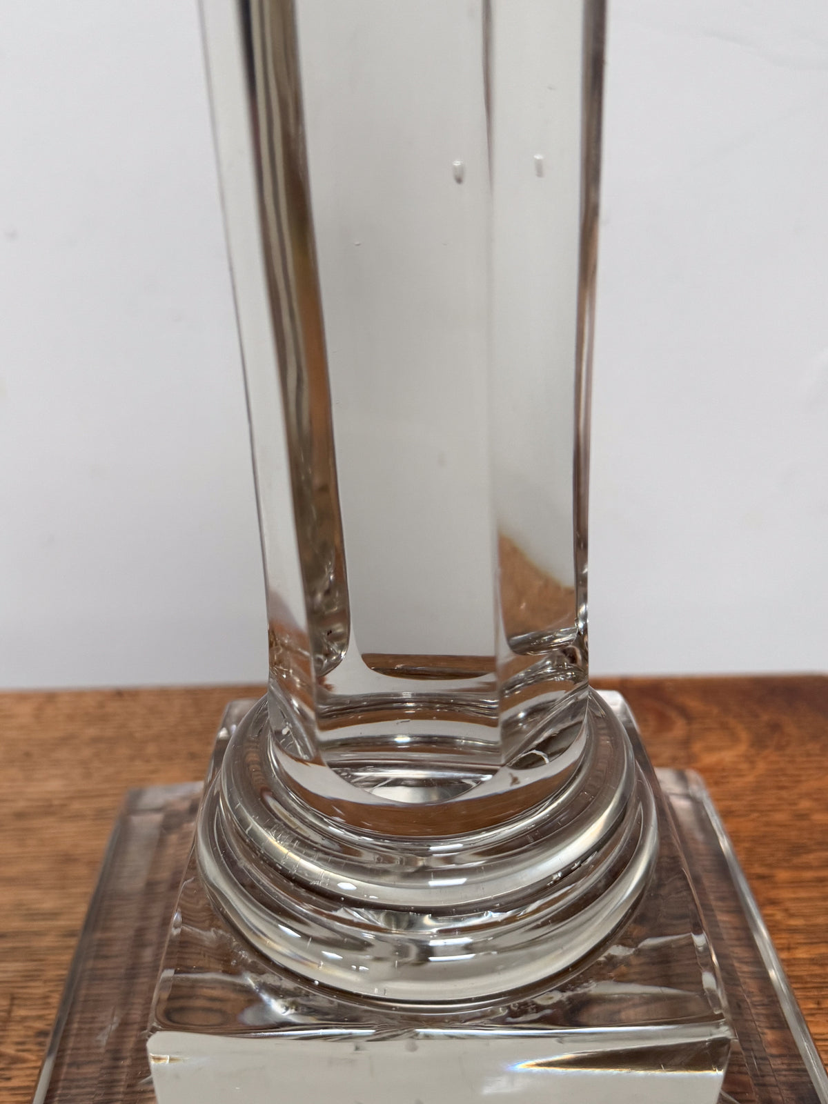 A Late 19th Century Cut Glass Lamp Base