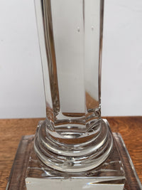 A Late 19th Century Cut Glass Lamp Base