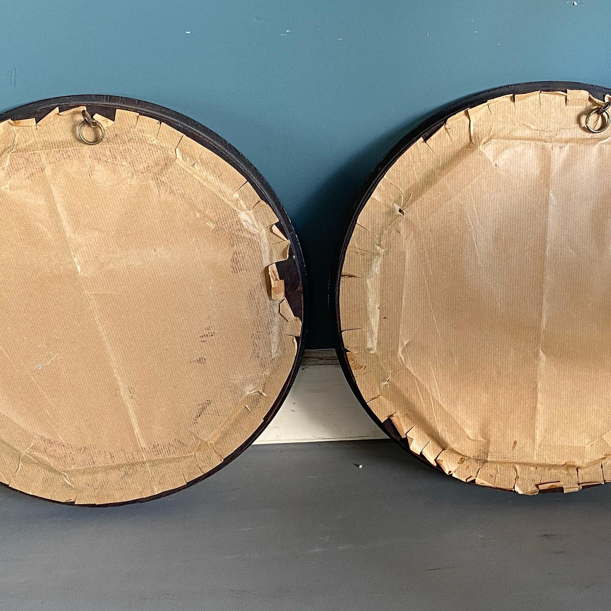A Pair of Mid 19th Century Mahogany Mirrors
