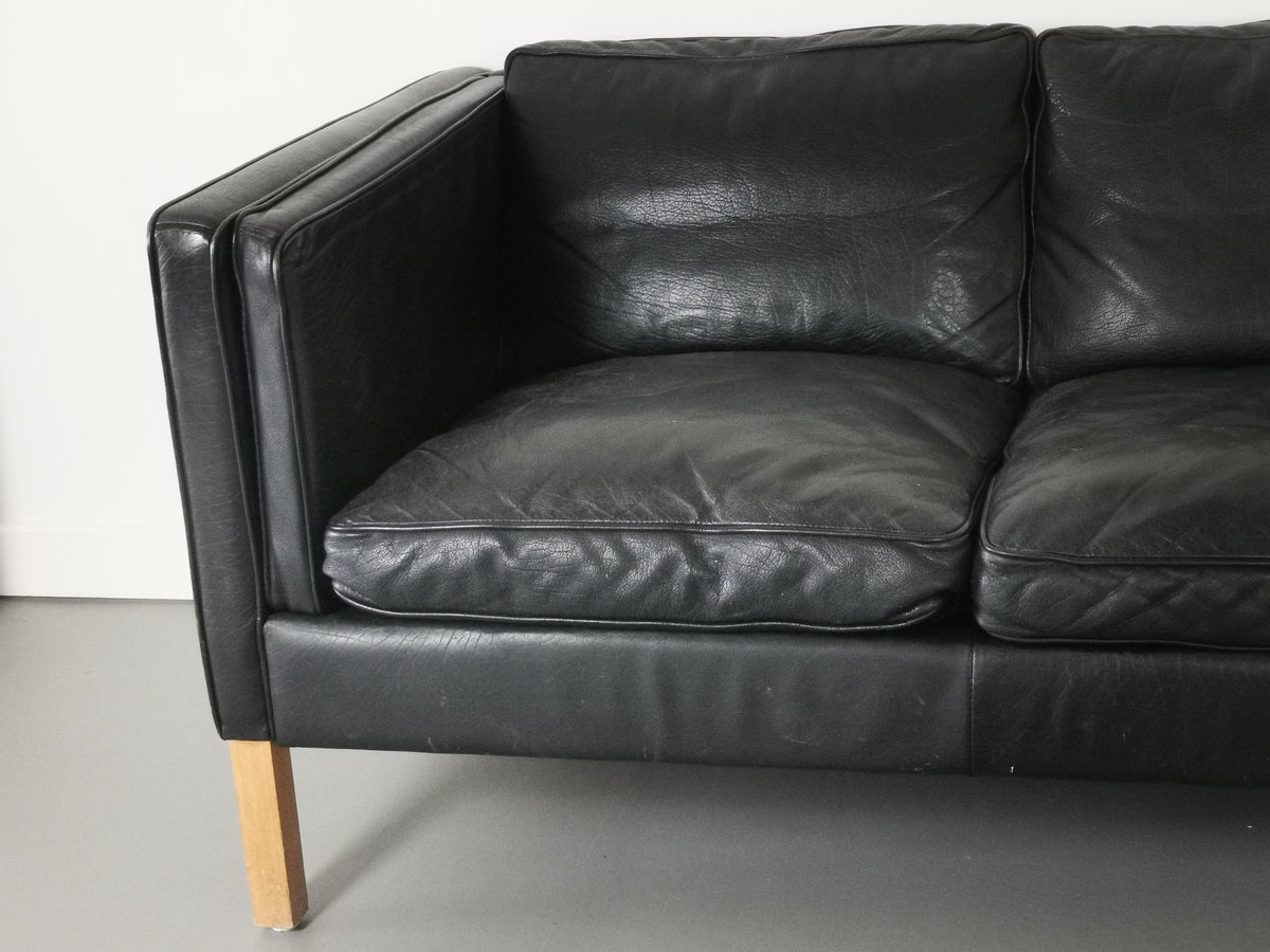 1970's Danish Leather Sofa
