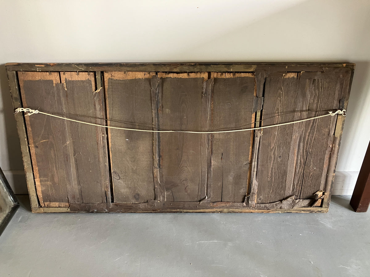 An 18th Century Walnut and Parcel Gilt Triple Plate Mirror