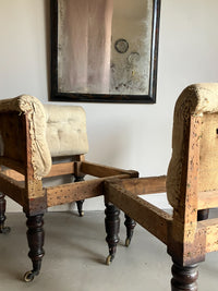 A Pair of 19th Century Upholstered Corner Chairs