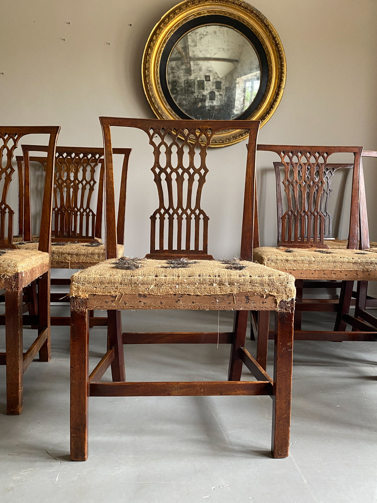 An Exceptional Set of Eight Chippendale Period Dining Chairs