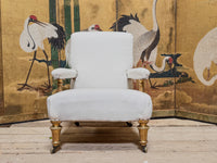 A Mid 19th Century Giltwood Armchair