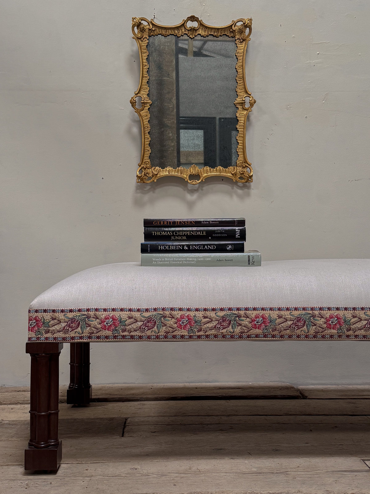 'Alexandra' Centre Stool with 19th Century French Trim