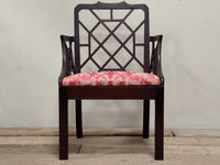 A Late 19th Century Mahogany Chippendale Style Cockpen Armchair