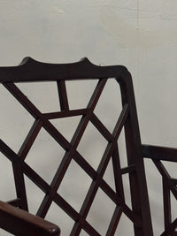 A Late 19th Century Mahogany Chippendale Style Cockpen Armchair