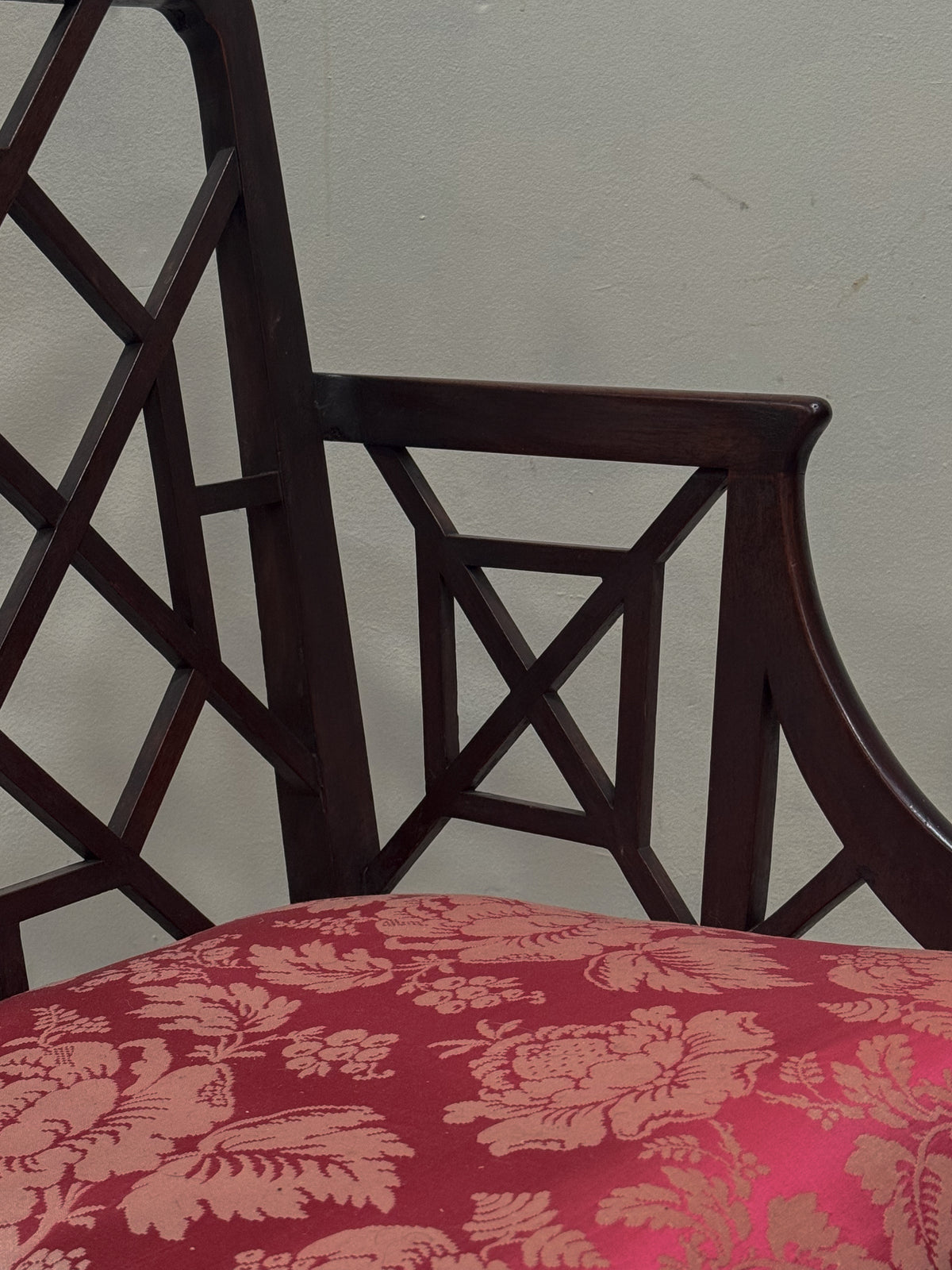 A Late 19th Century Mahogany Chippendale Style Cockpen Armchair