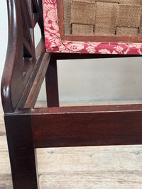 A Late 19th Century Mahogany Chippendale Style Cockpen Armchair