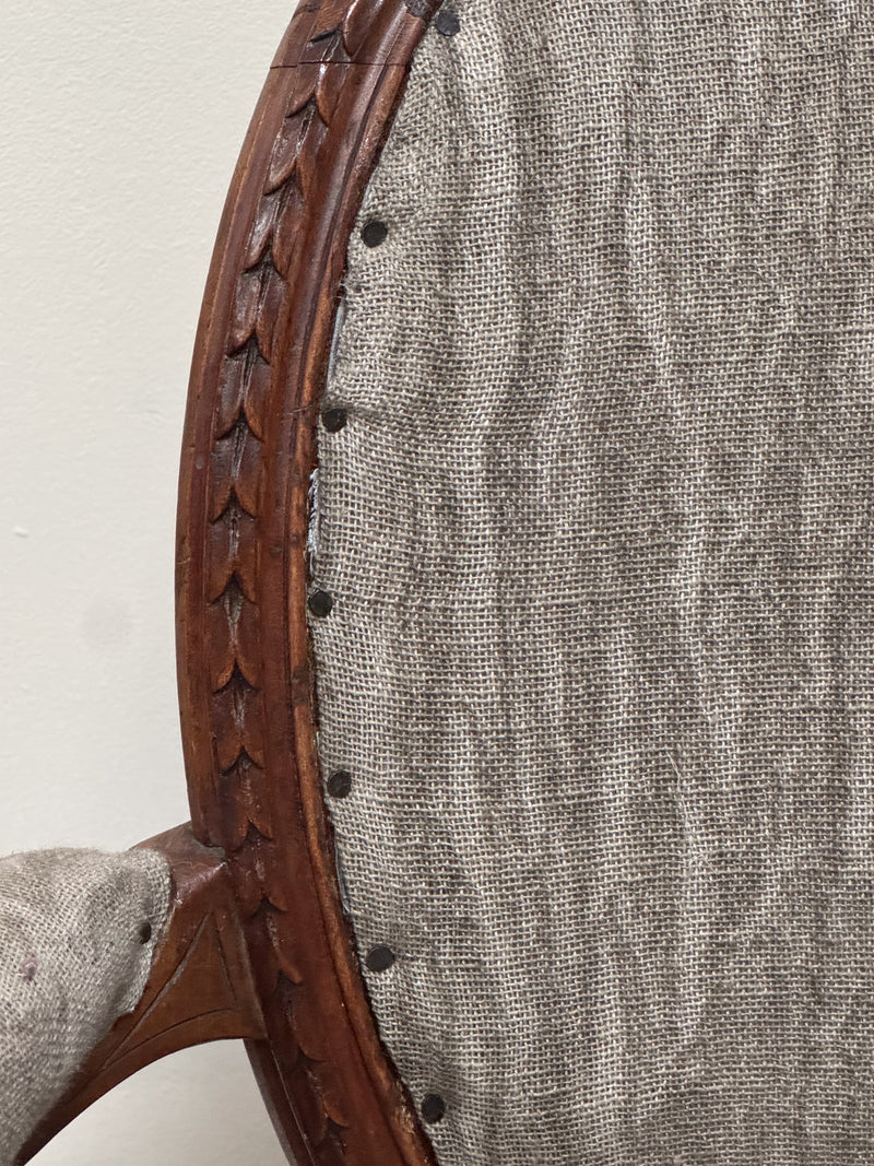 A Pair of Late 18th Century Beech Frame Armchairs in the manner of John Linnell (1729 - 1796)