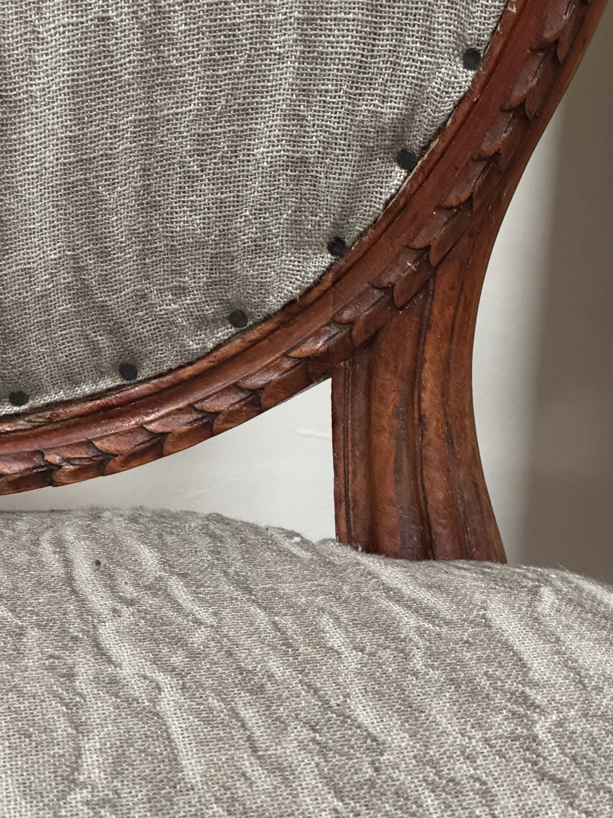 A Pair of Late 18th Century Beech Frame Armchairs in the manner of John Linnell (1729 - 1796)