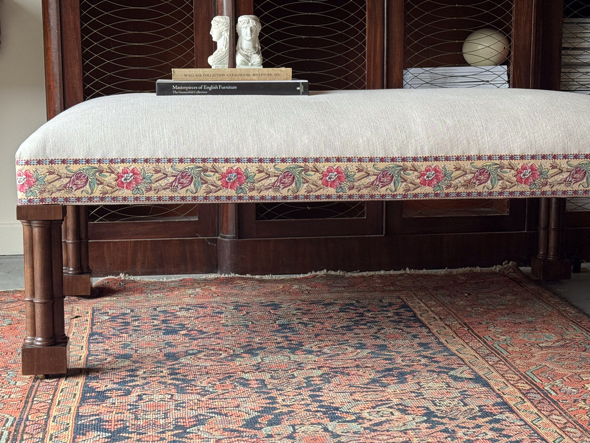 'Alexandra' Centre Stool with 19th Century French Trim