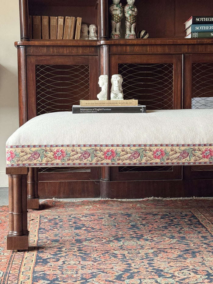 'Alexandra' Centre Stool with 19th Century French Trim