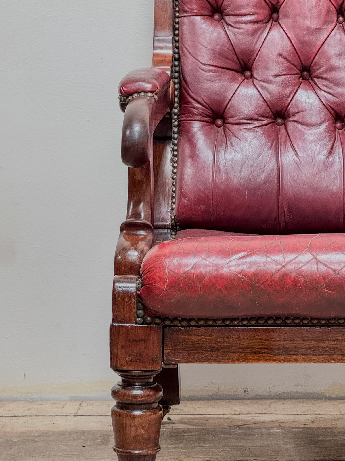A George IV Mahogany Reclining Chair by Robert Daws