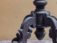 A Mid 19th Century Anglo Indian Ebony Carved Table