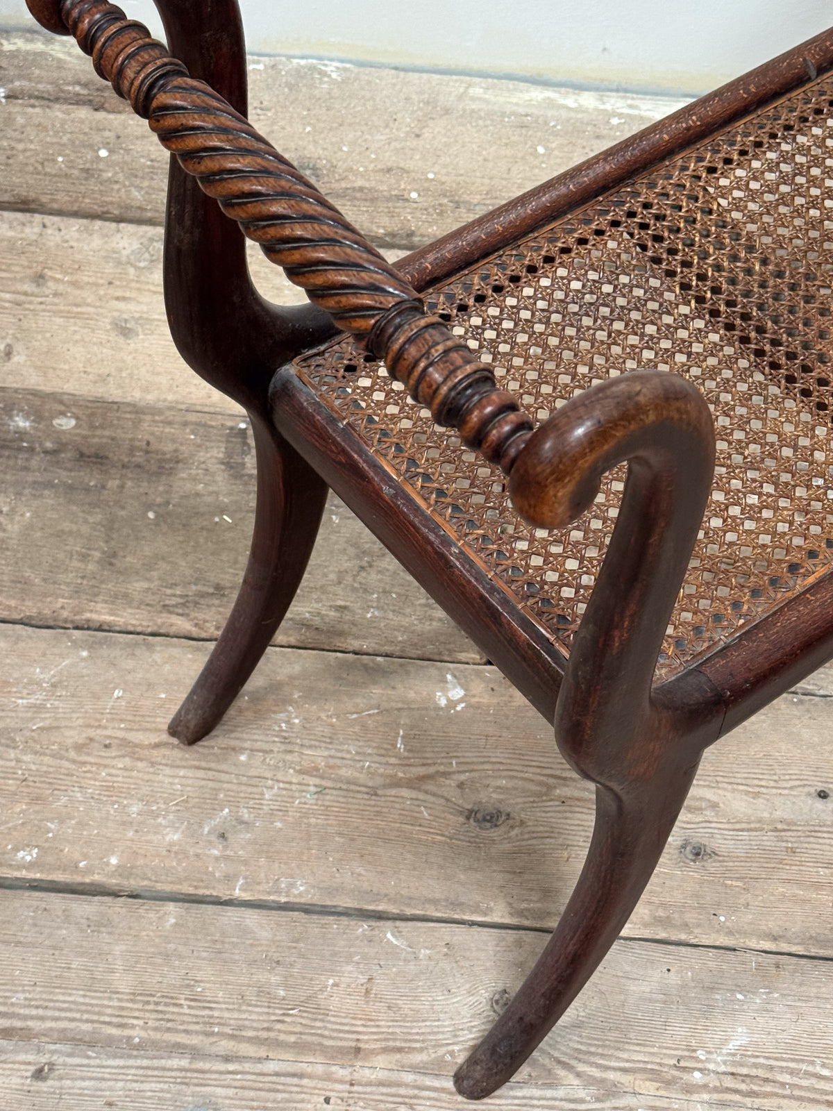 A Regency Simulated Rosewood Window Seat