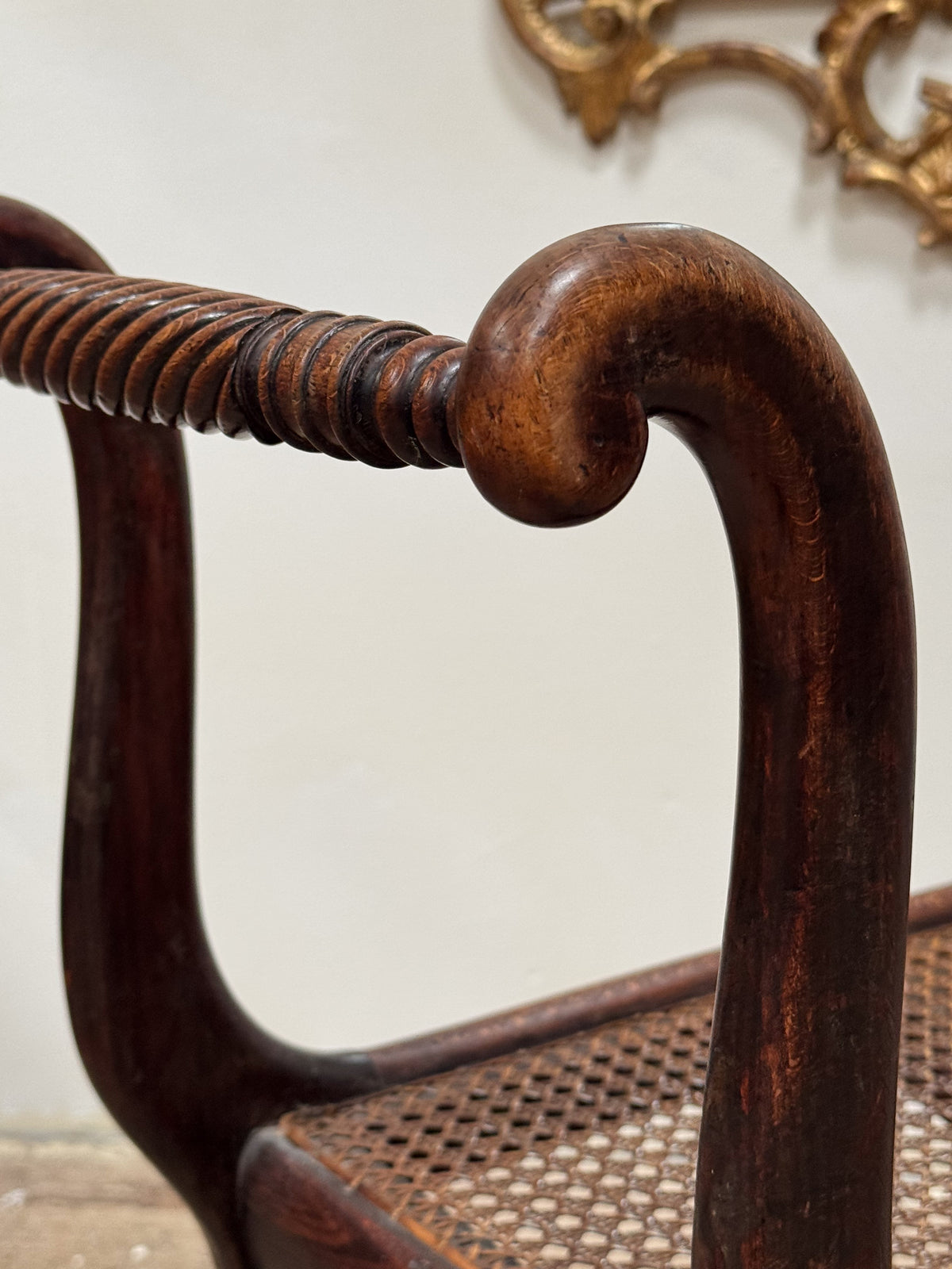 A Regency Simulated Rosewood Window Seat
