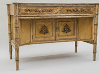 A Late Regency Faux Bamboo Painted Cabinet