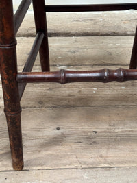 A Pair of Regency Faux Bamboo Rush Seated Chairs