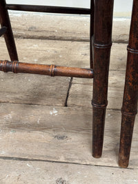 A Pair of Regency Faux Bamboo Rush Seated Chairs