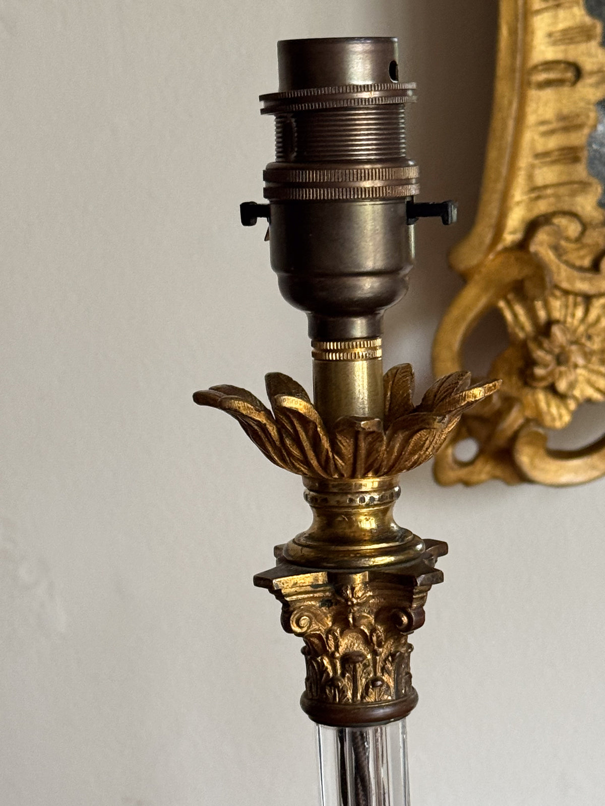 A Small Early Twentieth Century Cut Glass & Gilt