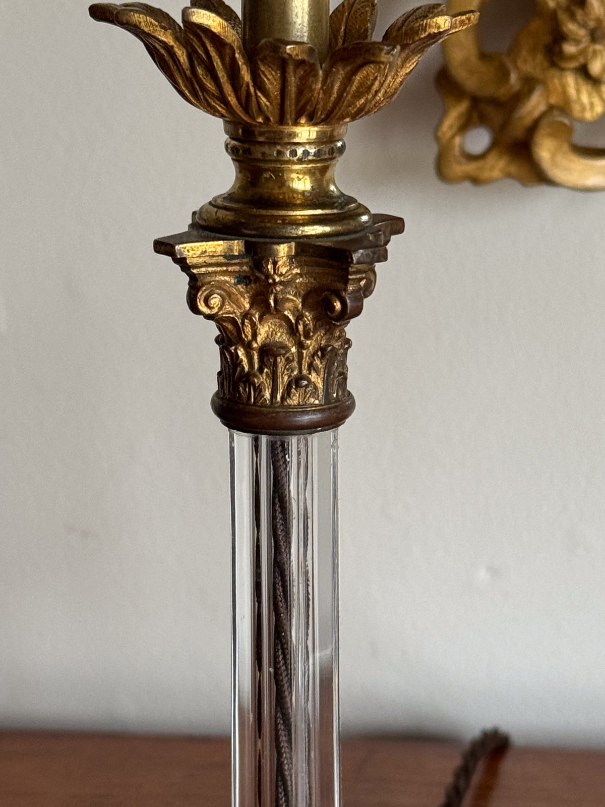A Small Early Twentieth Century Cut Glass & Gilt