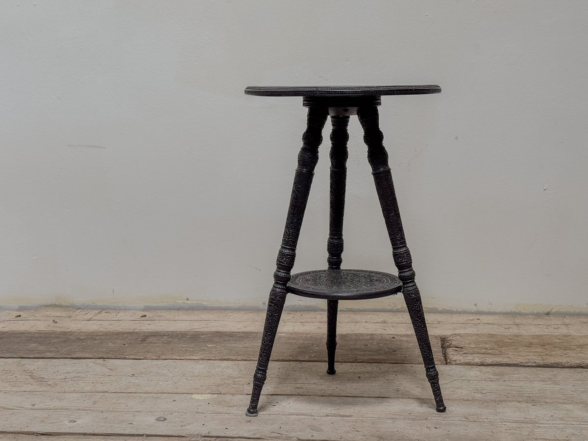 A Mid 19th Century Anglo Indian Ebony Tiered Table