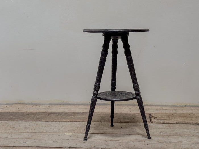 A Mid 19th Century Anglo Indian Ebony Tiered Table