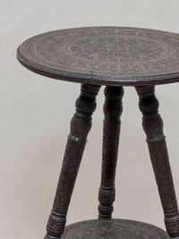 A Mid 19th Century Anglo Indian Ebony Tiered Table