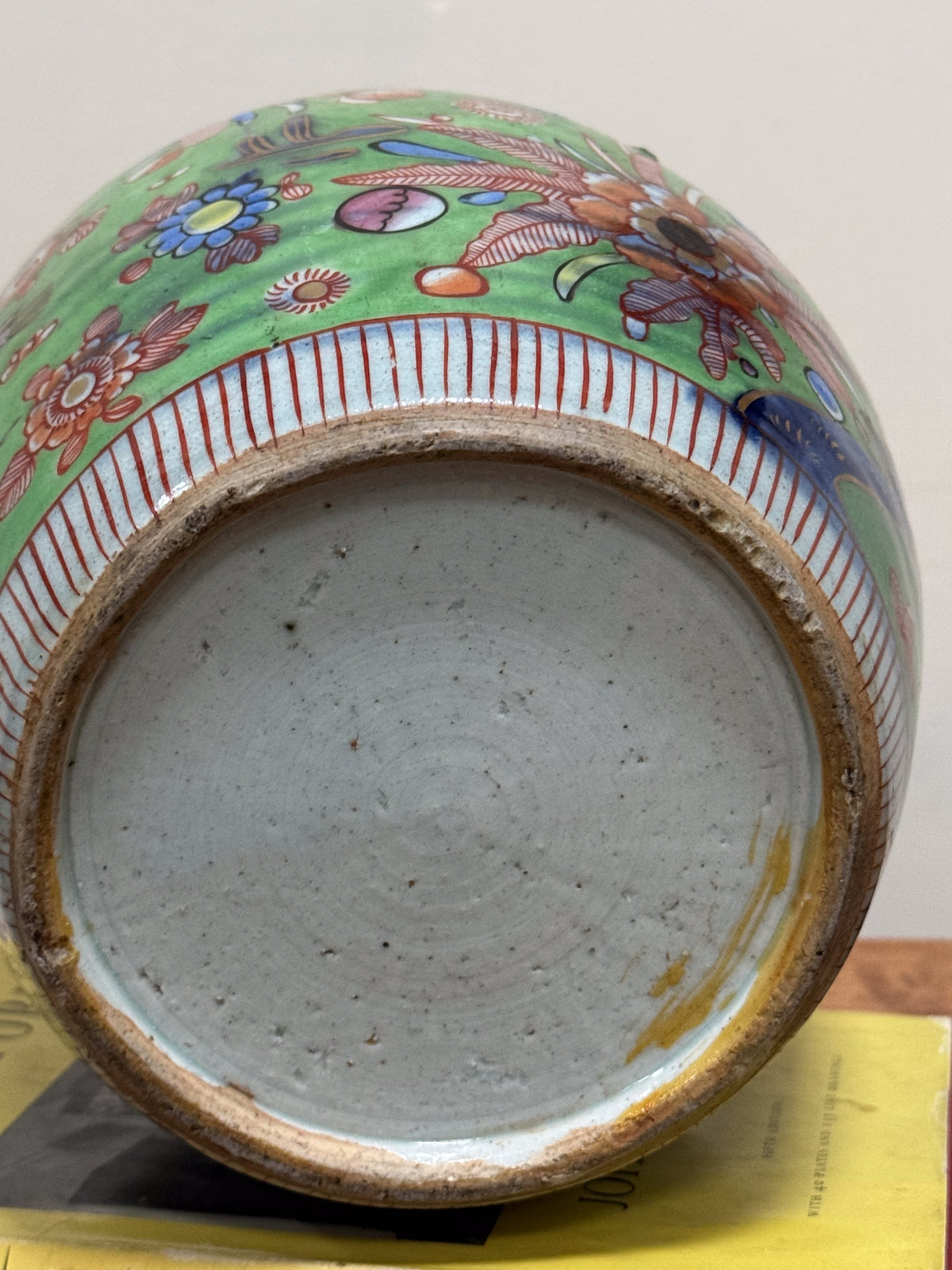 An 18th Century Clobbered Vase Lamp