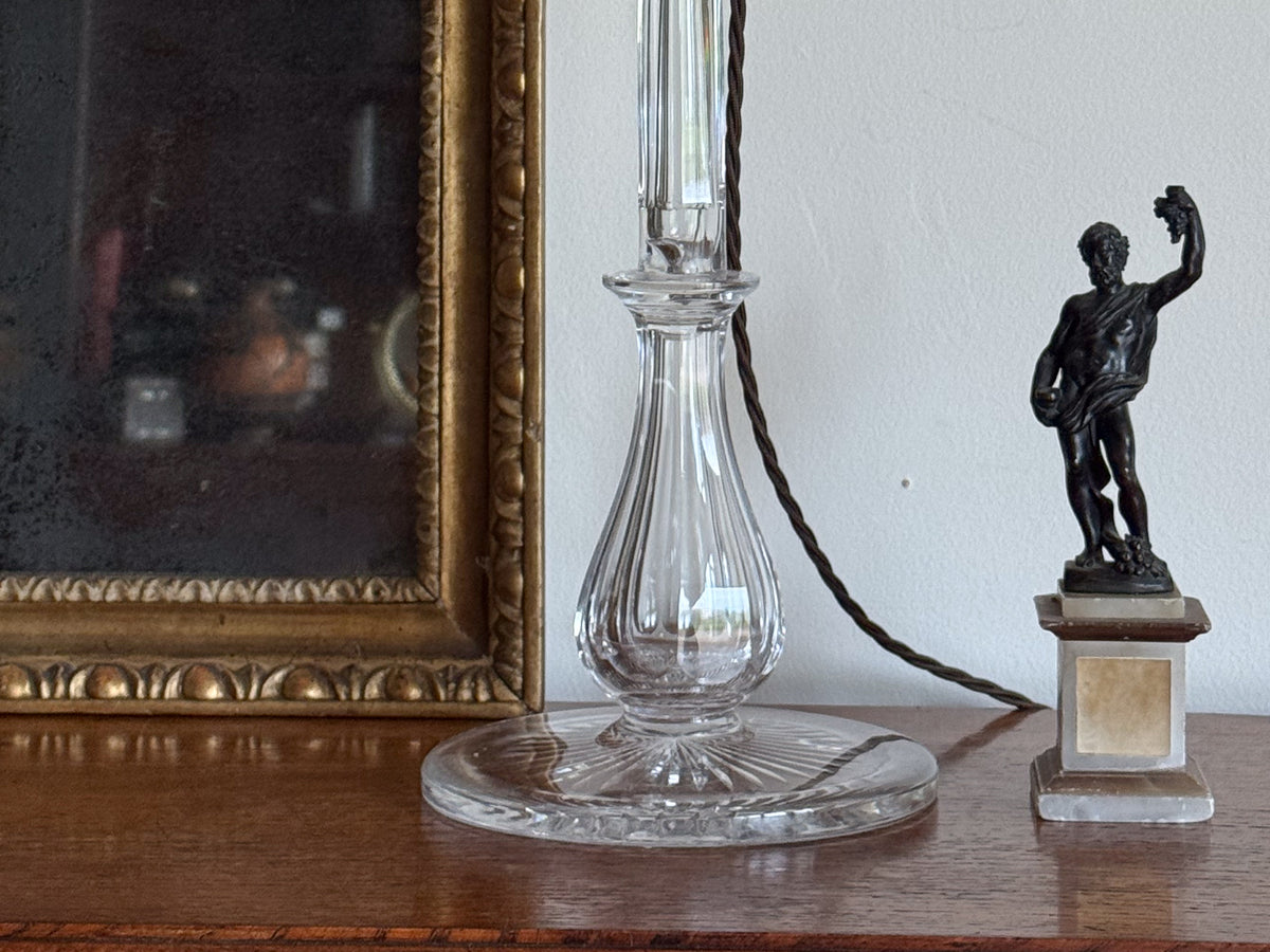 A Late 19th Century Cut Glass Lamp