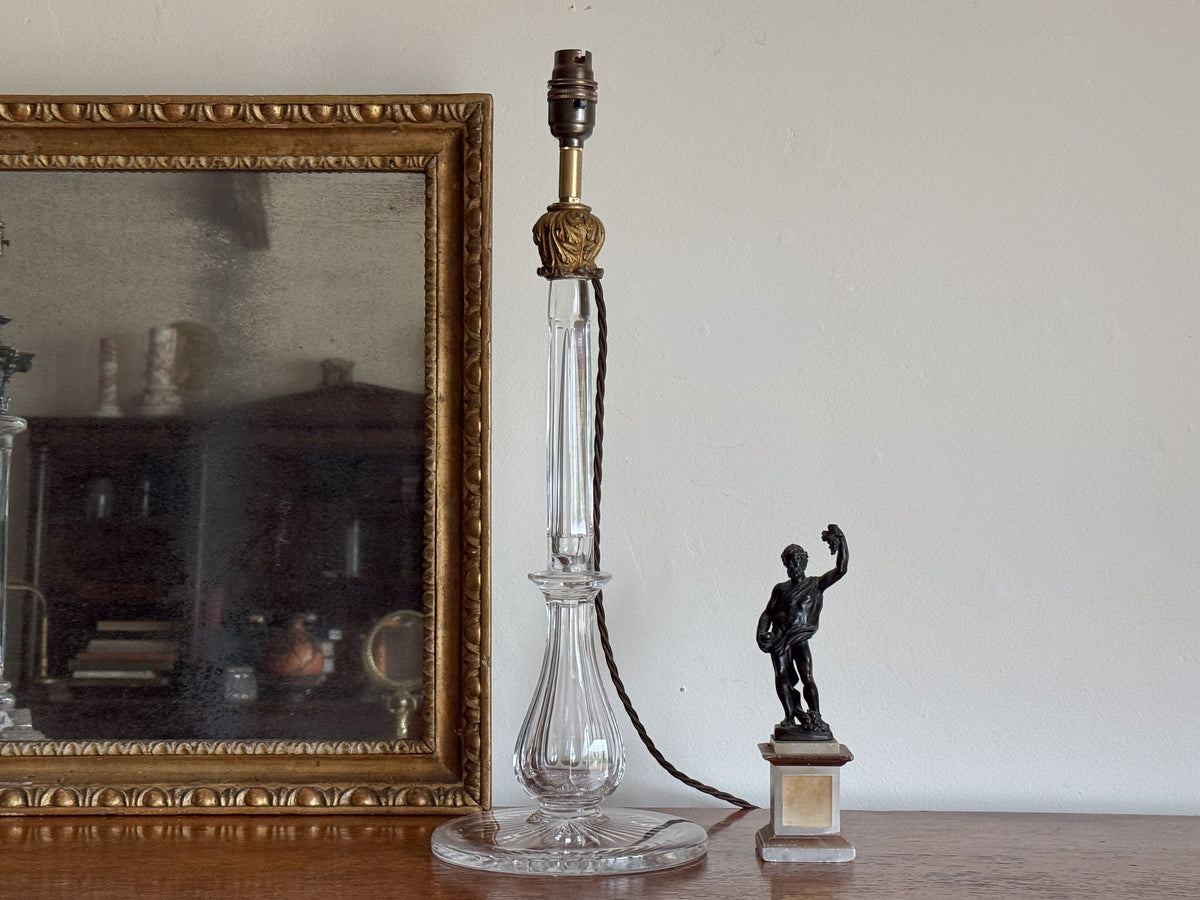 A Late 19th Century Cut Glass Lamp