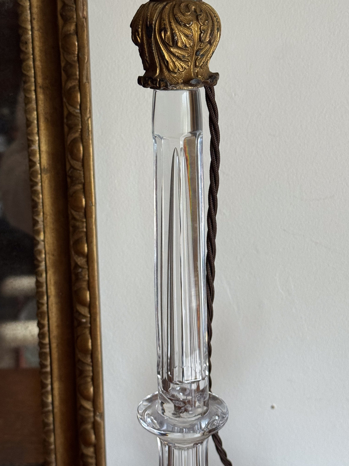 A Late 19th Century Cut Glass Lamp