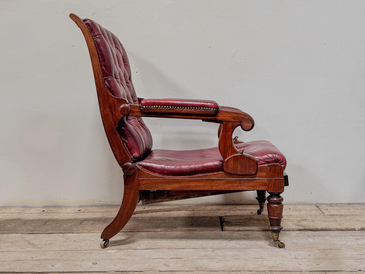 A George IV Mahogany Reclining Chair by Robert Daws