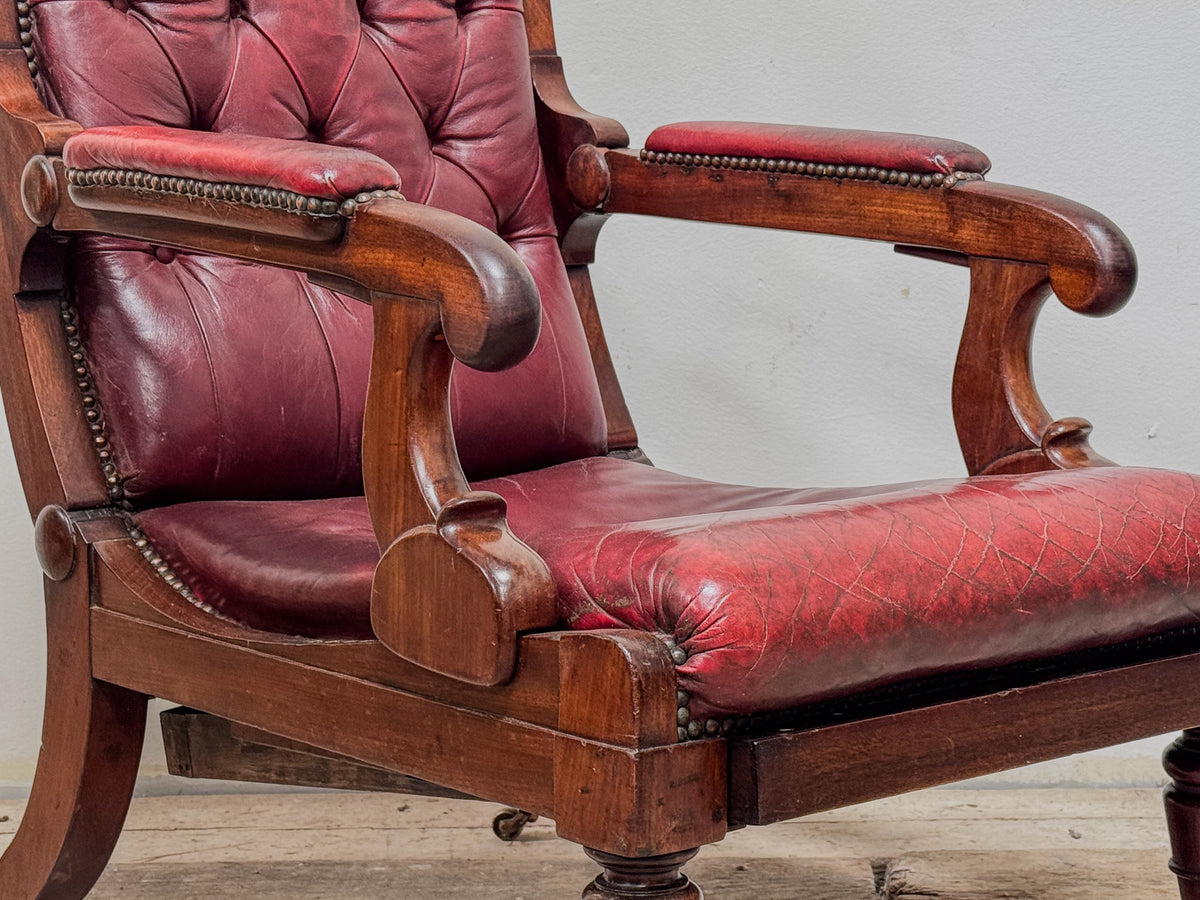 A George IV Mahogany Reclining Chair by Robert Daws