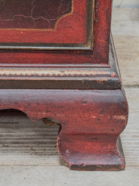 A George III Oak Chest of Chest with 19th Century Lacquered Decoration