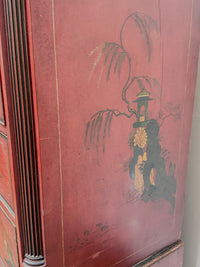 A George III Oak Chest of Chest with 19th Century Lacquered Decoration