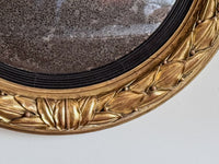 A Regency Giltwood Convex Mirror