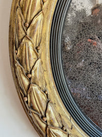 A Regency Giltwood Convex Mirror