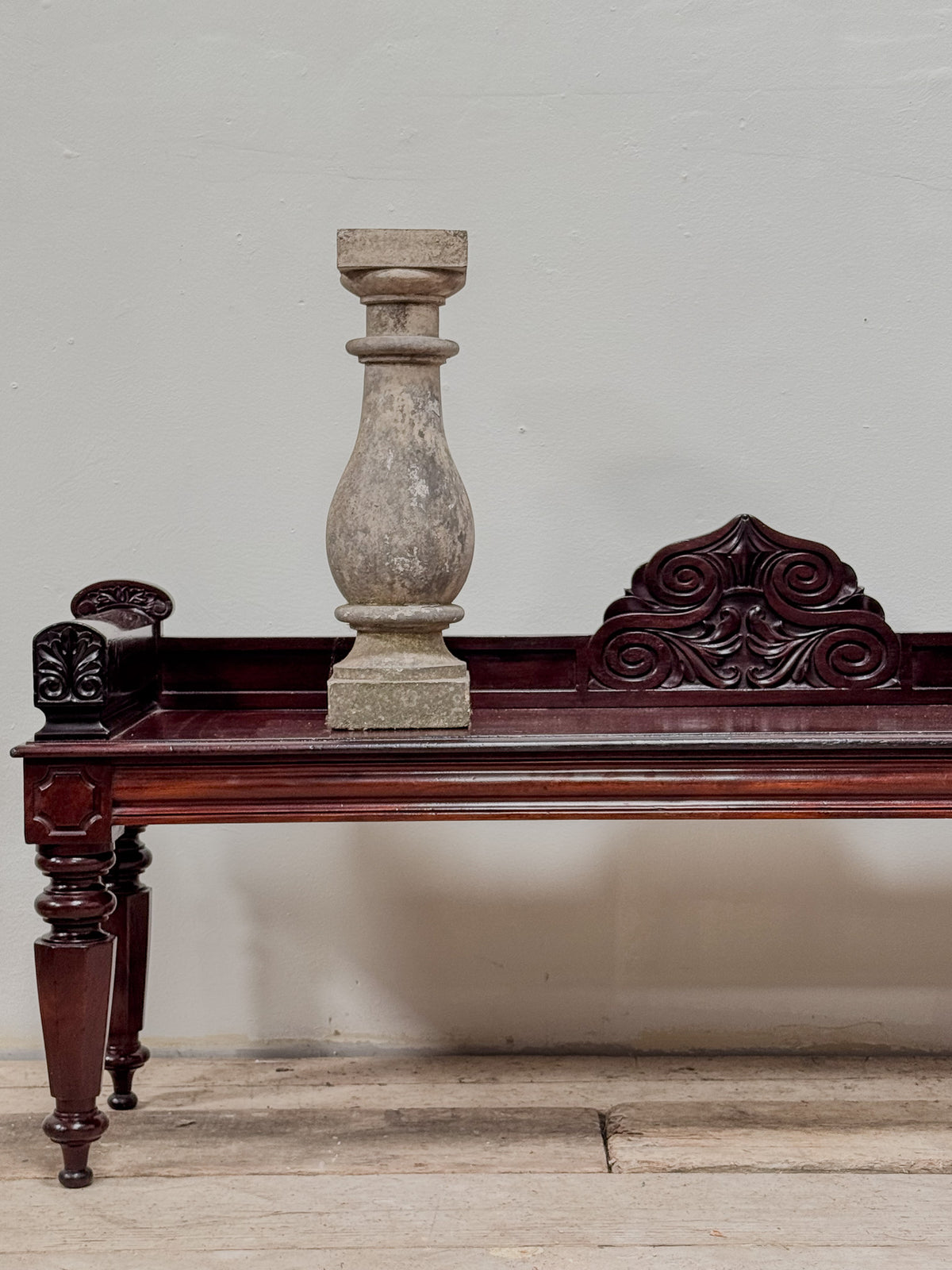 An Irish Regency Mahogany Hall Bench