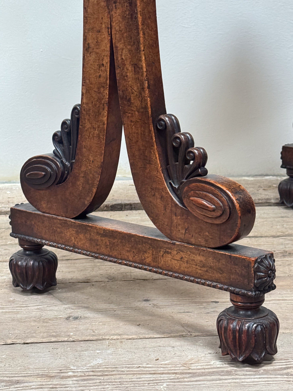 A Regency Pollard Oak Writing Table