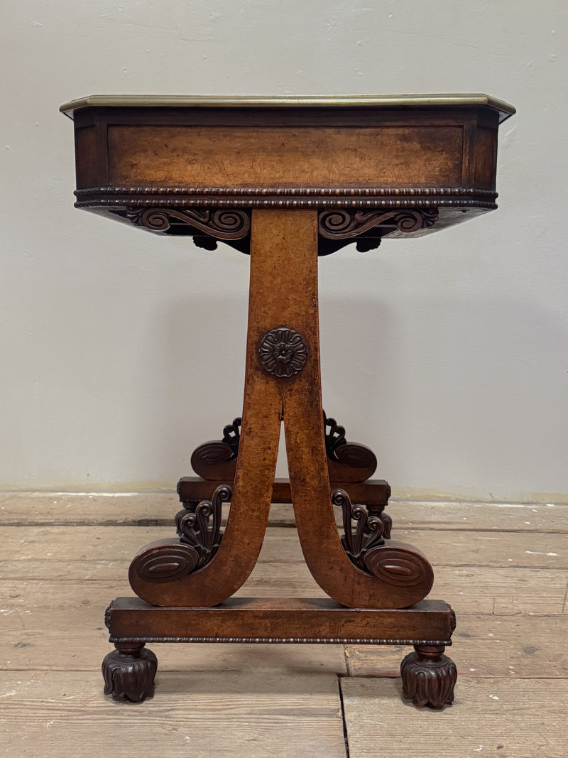 A Regency Pollard Oak Writing Table