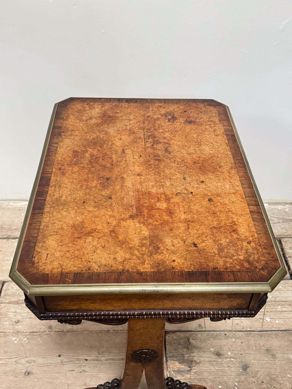 A Regency Pollard Oak Writing Table