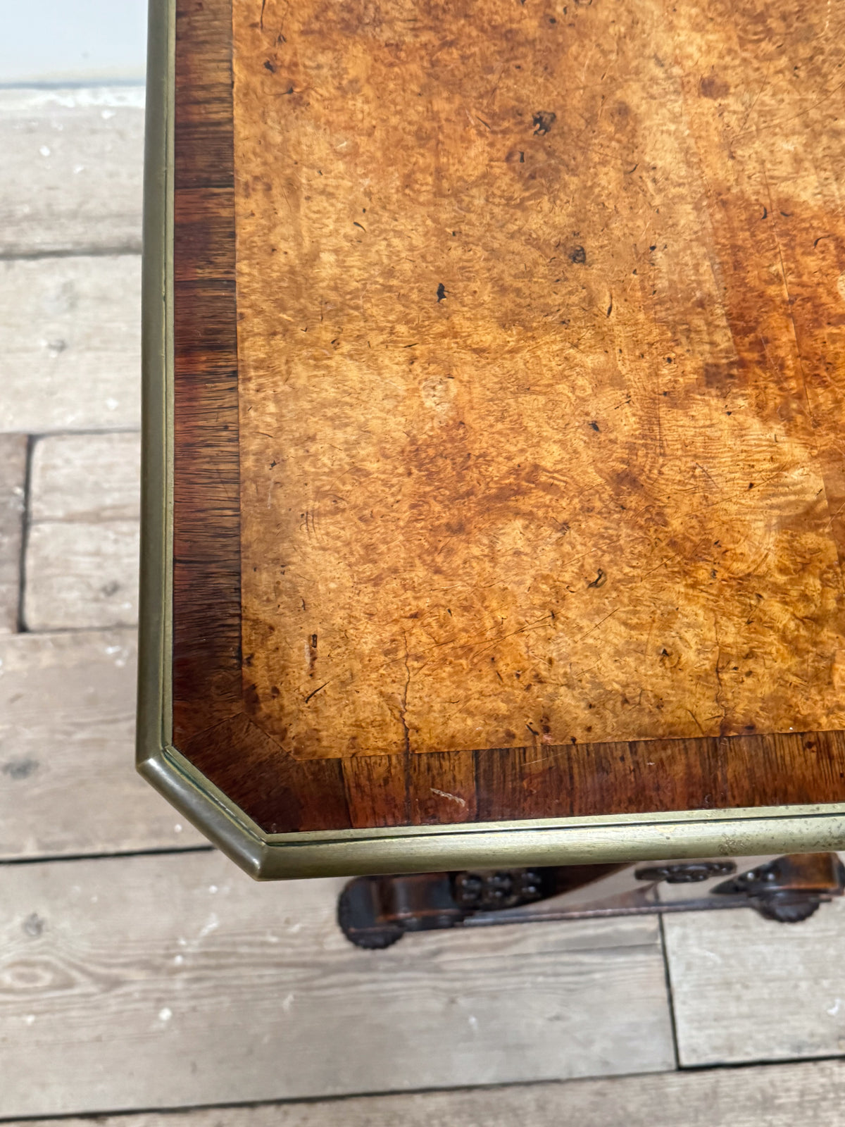 A Regency Pollard Oak Writing Table
