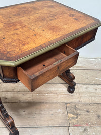 A Regency Pollard Oak Writing Table