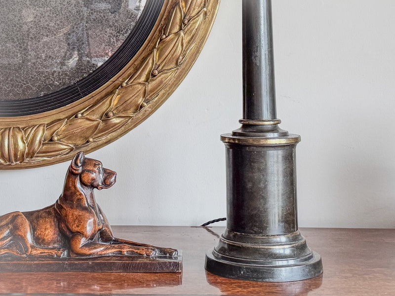 A Mid 19th Century Bronze Lamp